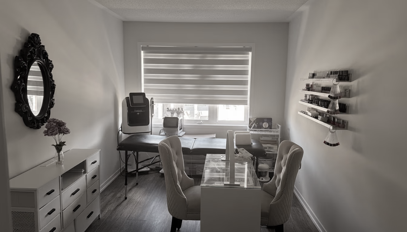 Inside the Lash and Beauty Lounge salon